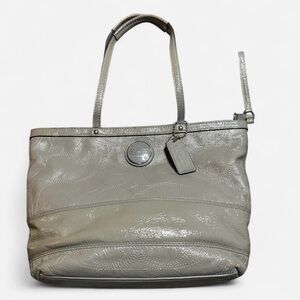 Coach Metallic Gray Shoulder Bag